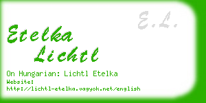 etelka lichtl business card